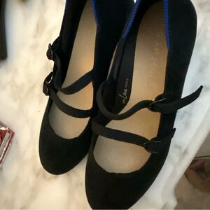 Rothy's Black Double-Strap Mary Jane Flats with Rounded Toe